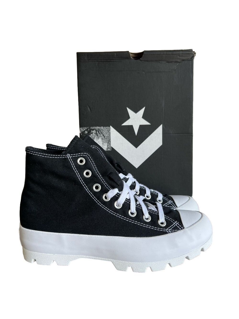 Converse NEW Women's Chuck Taylor All Star Lugged Hi Black Sneaker Size 9 #B1645